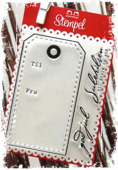 Papirdesign stempel - Tag