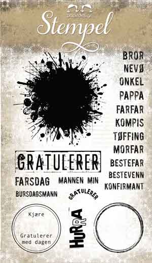 Papirdesign stempel - Til han