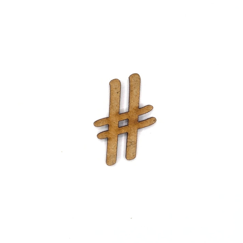Hashtag (#) - flere valg
