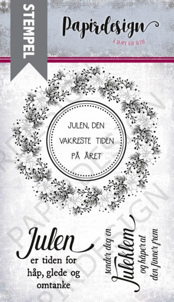 Papirdesign stempel - Julekrans