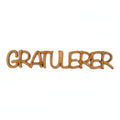 GRATULERER i store bokstaver