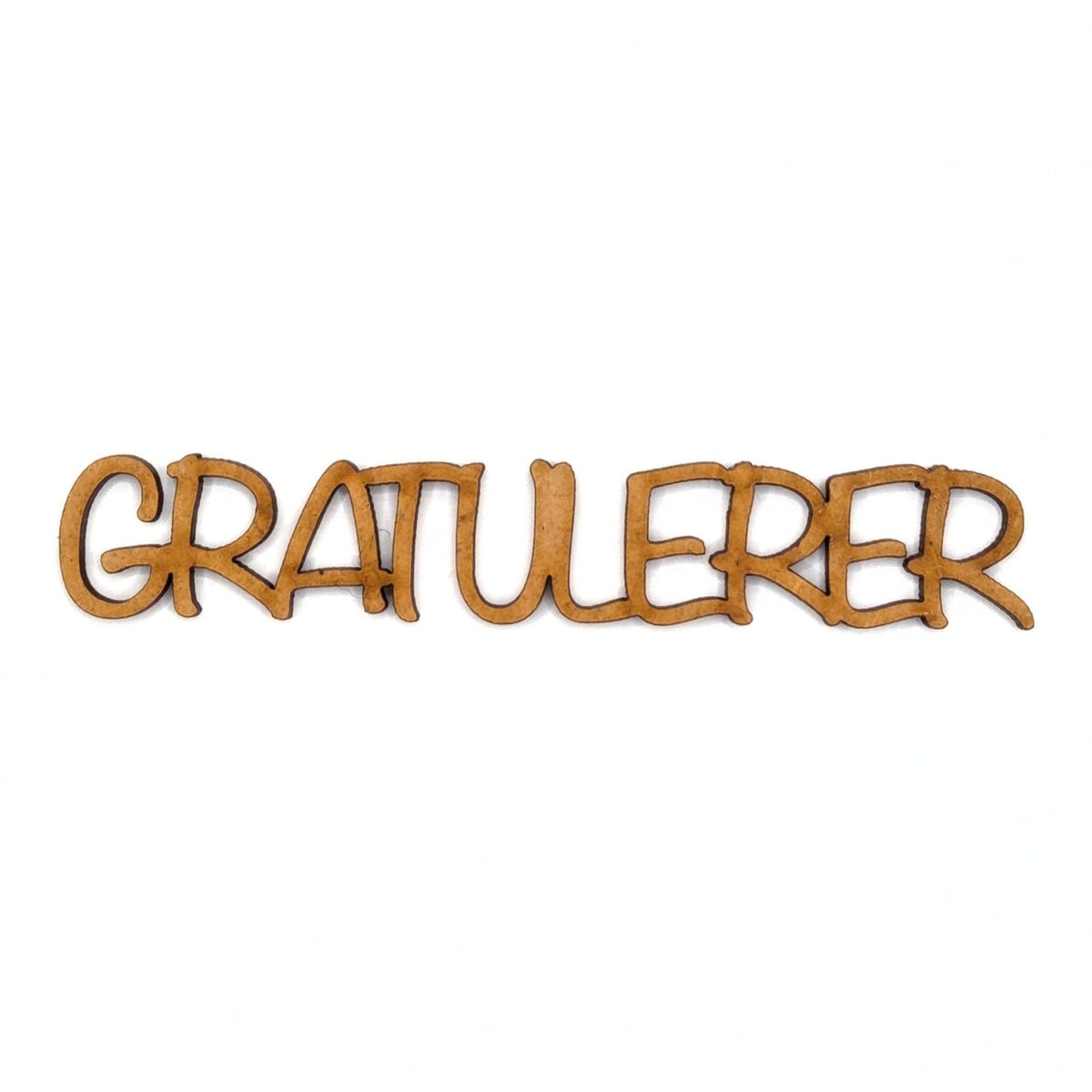 GRATULERER i store bokstaver